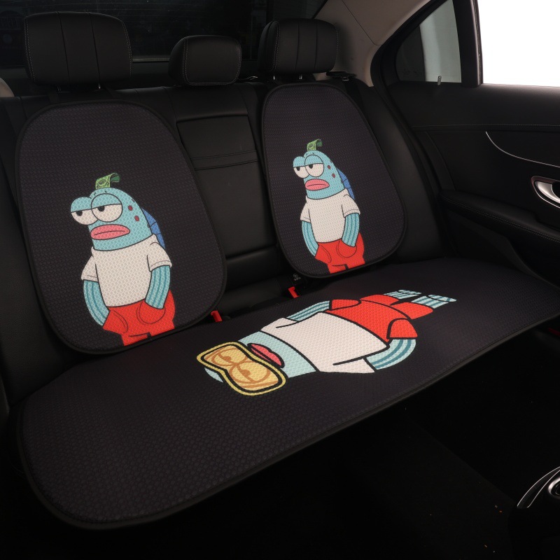 Spongebob Cartoon Car Seat Cushion, Summer All-Season Universal Ventilated and Breathable Seat Cushion, Personalized Summer Seat Cushion