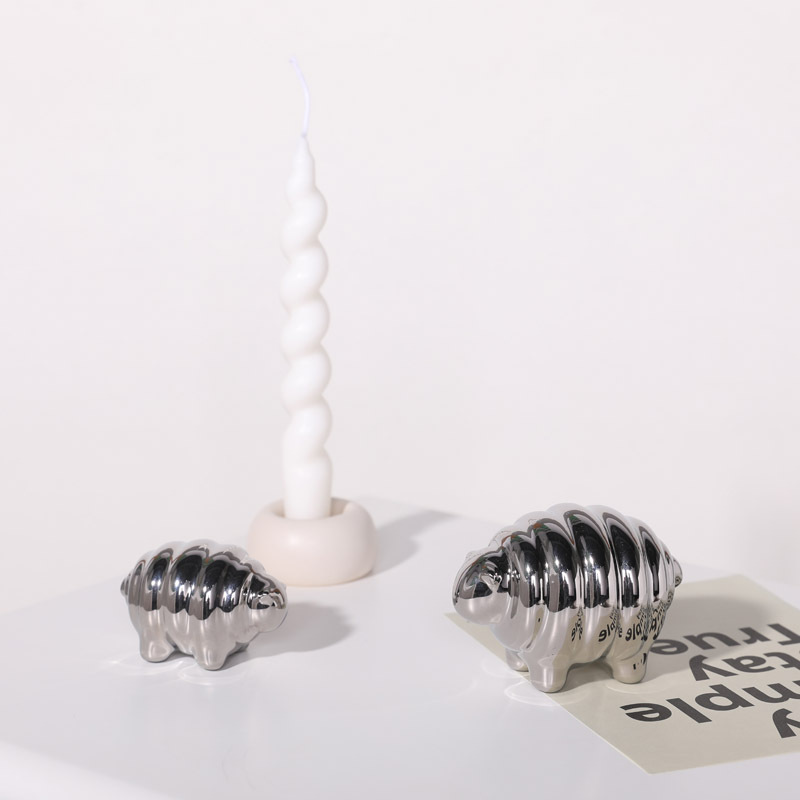 Nórdico ins simple cerámica ovejas decoración hogar sala de estar entrada decoración de escritorio lindo pequeña Decoración