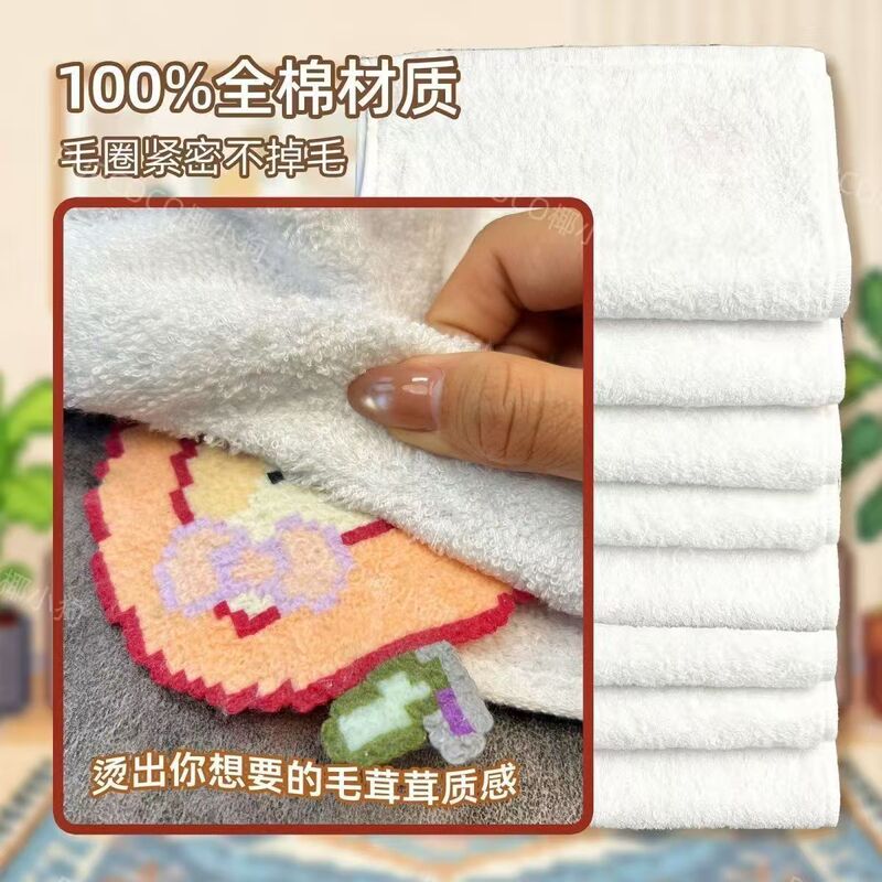 Special Ironing Cloth for Bead Art, Greent Ironing Cloth, Pure Cotton Towel, High Temperature Resistant, Reusable, Easy to Tear and Shape