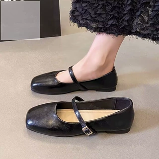 法式复古玛丽珍鞋女2025秋季新款通勤温柔晚晚鞋浅口配裙子小皮鞋