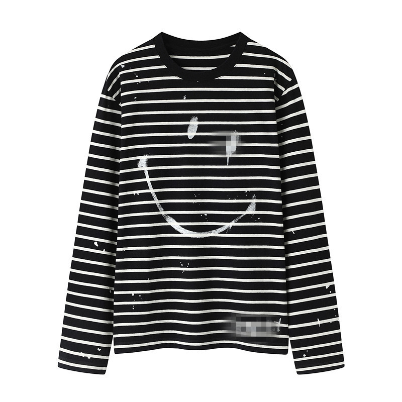 In Stock 2025 Winter New Casual Striped Smiley Face Letter Print Knitwear Mbe4Tee013