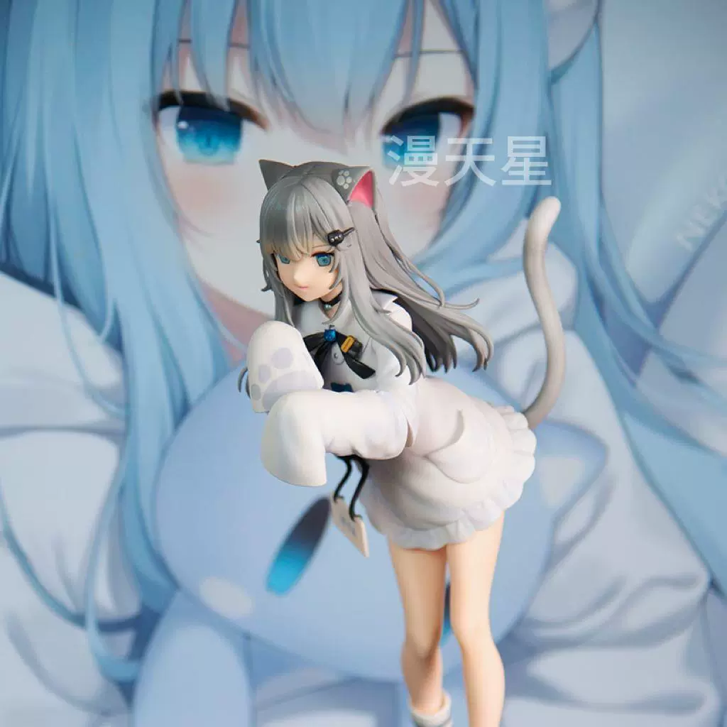 Фигурка Ancheng Cat Cat оригинальная иллюстрация — девушка-кошка Cat Yu Shizuku, красивая девочка, аниме-статуэтка, модный сувенир в цветной коробке