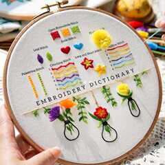 刺繍diy初心者基礎針法練習教育材料バッグ手作り針糸セット学習十字刺繍ツール