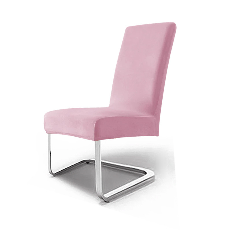 cubierta de silla de terciopelo elástica de plata gruesa cubierta de silla de comedor de hotel cubierta de polvo cubierta de silla de alto nivel sentido transfronterizo