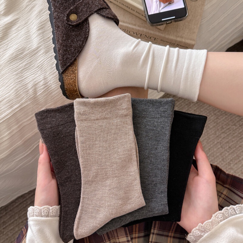 Wool Maternity Socks for Women, Basic Solid Color Mid-Calf Socks, Thickened for Autumn and Winter, Warm, Loose-Fitting Maternity Socks, Women's Slouch Socks Wool Maternity Socks for Women, Basic Solid Color Mid-Calf Socks, Thickened for Autumn and Winter, Warm, Loose-Fitting Maternity Socks, Women's Slouch Socks