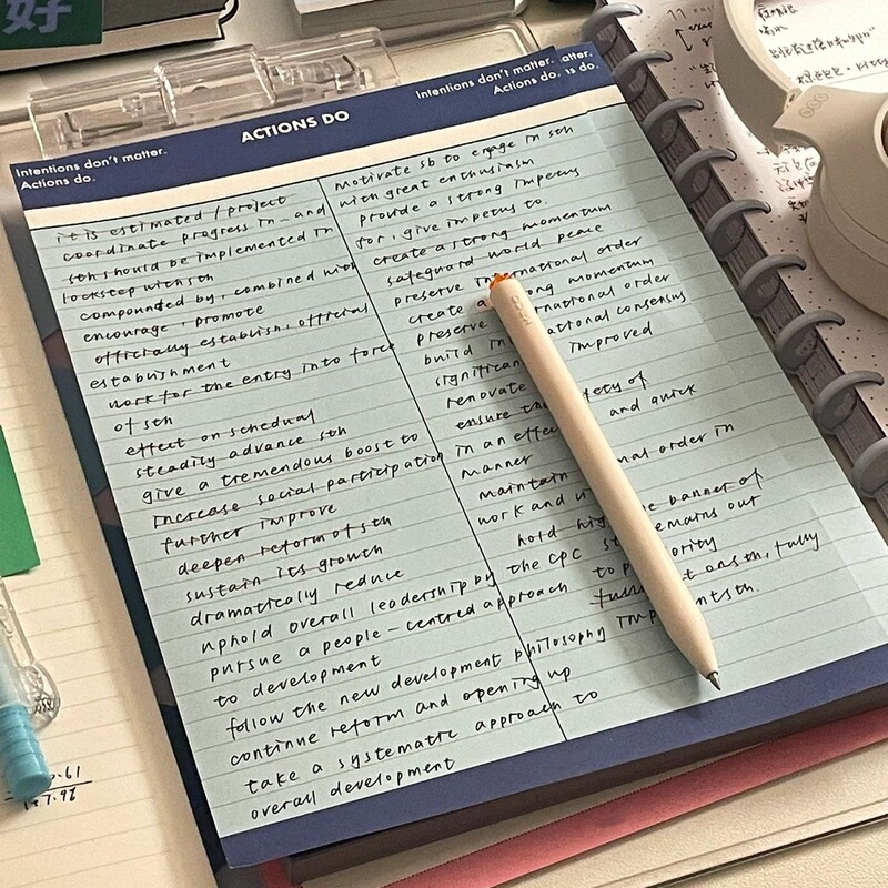 B5 Korean-style color-blocking notepad, high aesthetic value, essential for college students studying for postgraduate exams, thick draft paper, English vocabulary notebook B5 Korean-style color-blocking notepad, high aesthetic value, essential for college students studying for postgraduate exams, thick draft paper, English vocabulary notebook