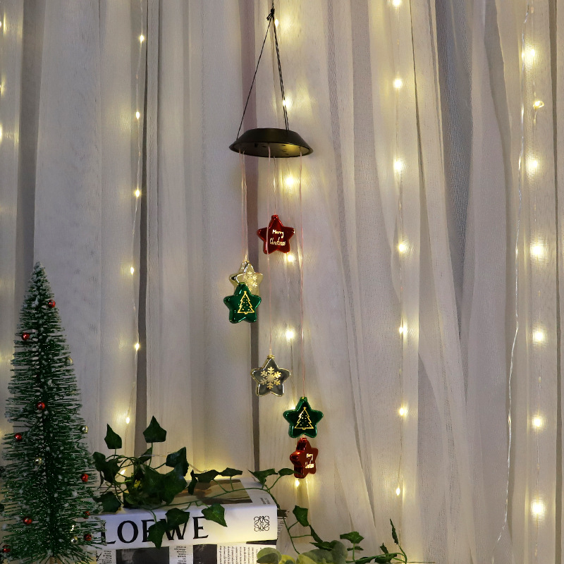 Luces de Navidad, Luces LED de Campanas de Viento, Luces Decorativas para Exteriores, Luces de Bajo Voltaje, Impermeables, Luces de Colores, Luces LED de Cadena de Gran Venta Transfronteriza