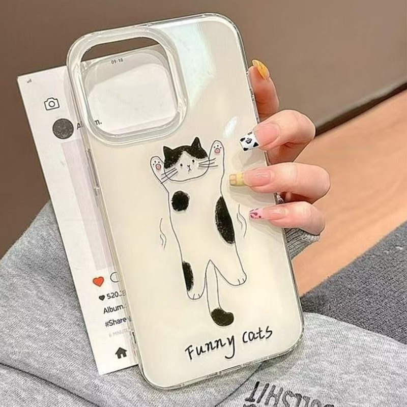 Little Black Cat Imd Aurora Mobile Phone Case Tinfoil Mobile Phone Case Borderless Glacier Pattern Mobile Phone Case Polka Dot Mobile Phone Case