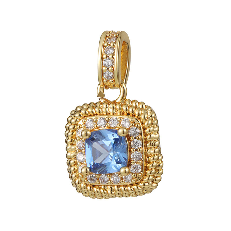 Joyas transfronterizas colgante de rubí esmeralda ligero de lujo accesorios de acero de titanio collar no decolor cadena clavícula