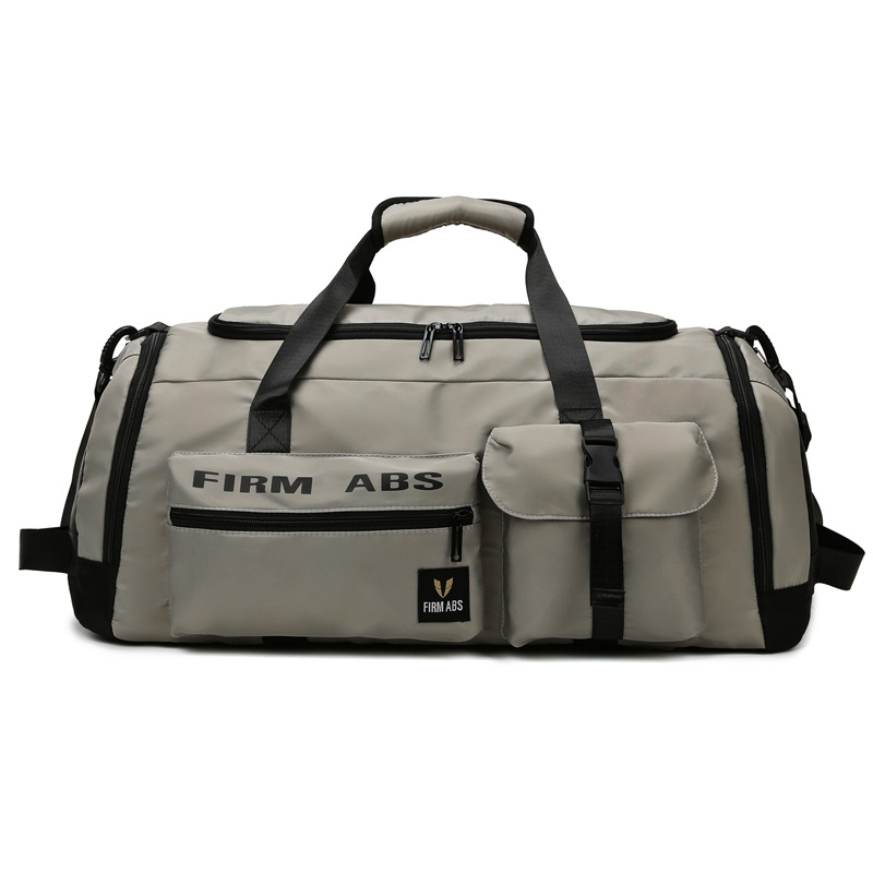 Bolso de viaje de hombro de gran capacidad para hombres y mujeres, bolsa de ejercicios de separación seca y húmeda, bolsa de hombro, bolsa de lona de mano ligera