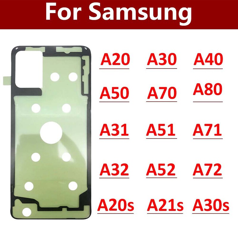 2pcs/lot back cover sticker for Samsung A72 A52 battery cover waterproof sticker A20 A30 A51
