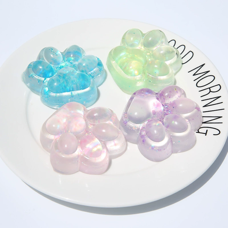 Оптовая продажа DIY кошачий коготь готовый натуральный хрустальный гравий капающий клей милый кошачий коготь столешница украшения украшения