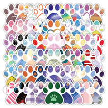 60贴狗狗爪子涂鸦贴纸跨境动物爪印儿童奖励贴画笔记本文具手帐贴