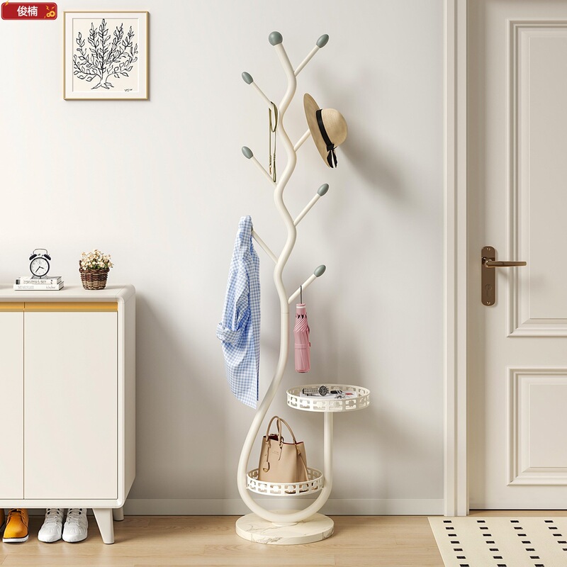 Bedroom Light Luxury Tree Branch Hanger Wrought Iron Clothes Rack Entrance Entrance Floor Standing Vertical Storage Coat Rack