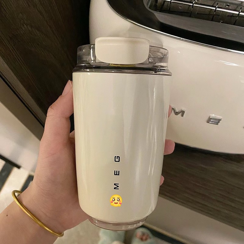 Factory Direct Sales in Stock [Si m Gejia] Semg Food Grade Stainless Steel Tumbler Ins Coffee Cup Thermos Cup