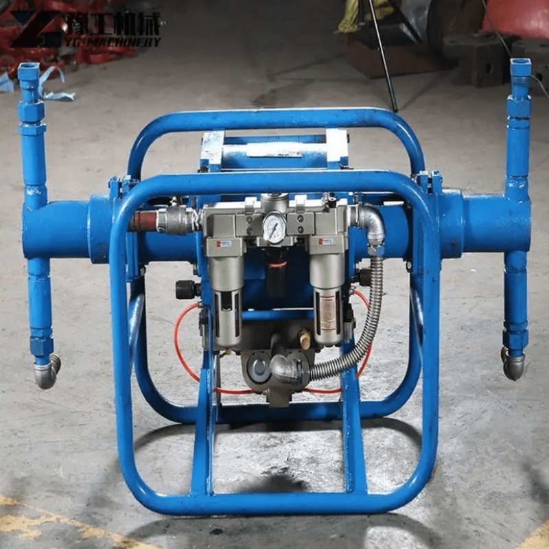 Bomba de inyección neumática de doble líquido para equipos de vertido de mortero con presión ajustable y transporte estable