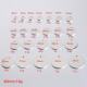 in stock real gold 18k mirror stainless steel jewelry accessories DIY wafer round tag lettering non-fading pendant