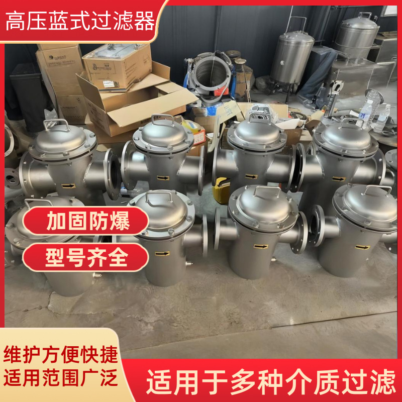 篮式过滤器316L不锈钢304碳钢提篮式管道直通蓝氏除污器毛发收集