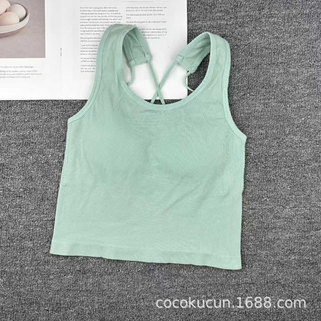 A0329# stock bajo ropa interior de dama chaleco cojín de pecho de chicas calientes sujetador deportivo multifacé se puede usar en la parte superior