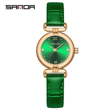 三达女中古风手表抖音爆款中高端女表户外小巧石英表百搭女士腕表