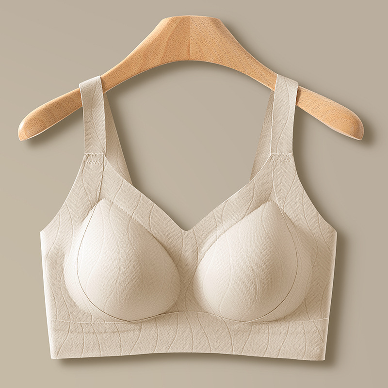 Ropa interior de espalda hermosa sin costuras, copa fija para mujer, sujetador de chaleco de soporte suave, sujetador antiflacidez, sin anillo de acero
