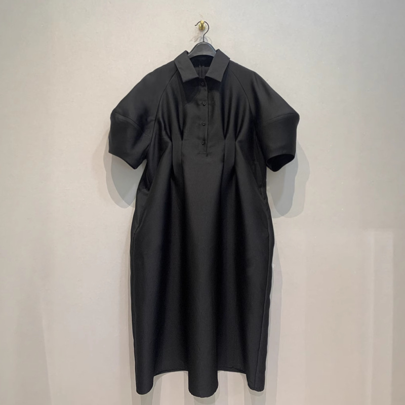 Dry Crane Spring and Summer New Japanese Deconstructed Ins Blogger Design Sense Line Atmosphere dress Loose Fashionable Long Dress