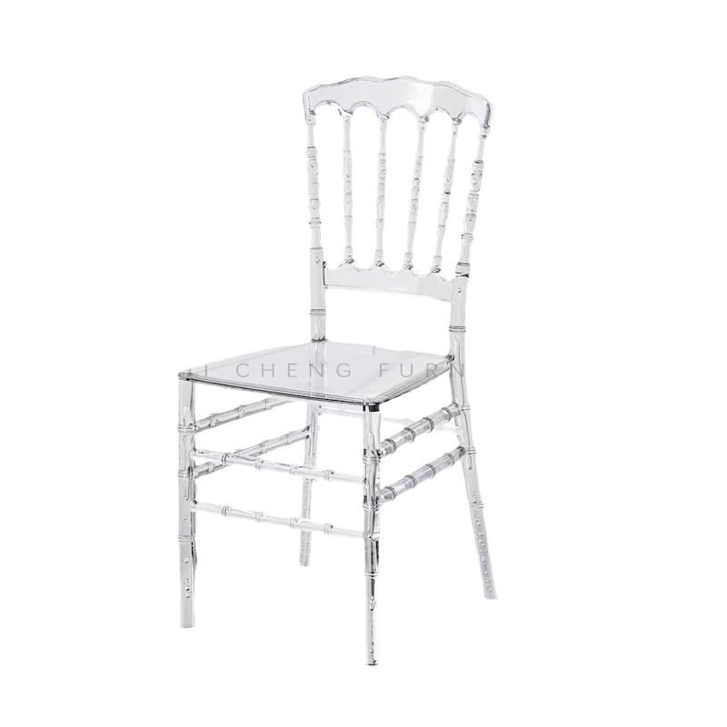 Sillas de cristal PC sillas transparentes sillas de plástico PP sillas acrílicas sillas de comedor sillas de boda sillas de bambú fábrica de Foshan