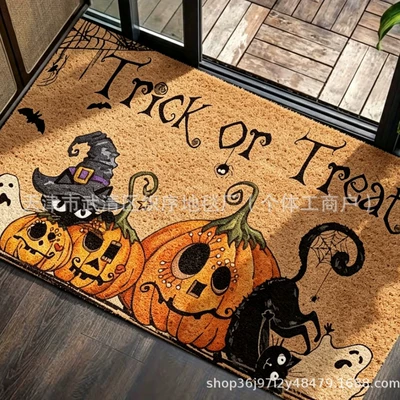 Avtomobil döşəmə paspasları, New Temu Halloween Decorative Doormat for