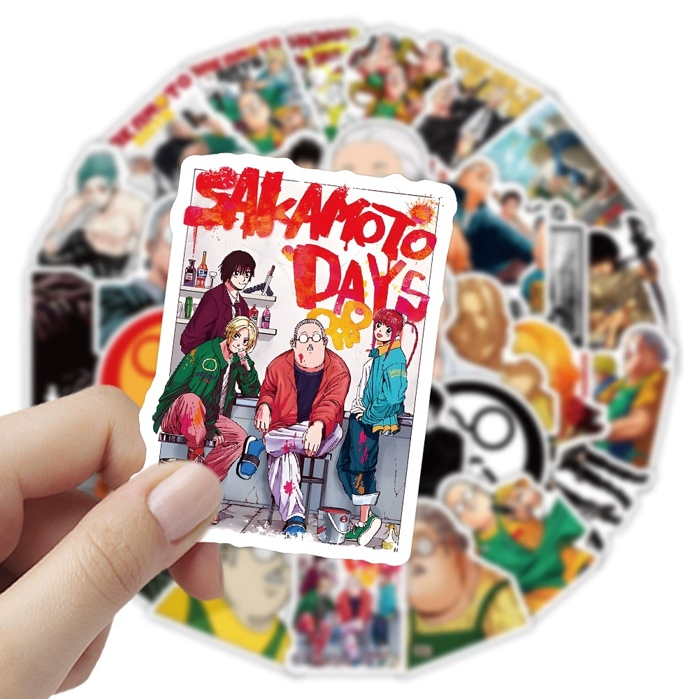 60 комиксов Sakamoto Days новые граффити-наклейки для украшения чехлов для телефонов, кружек, письменных столов