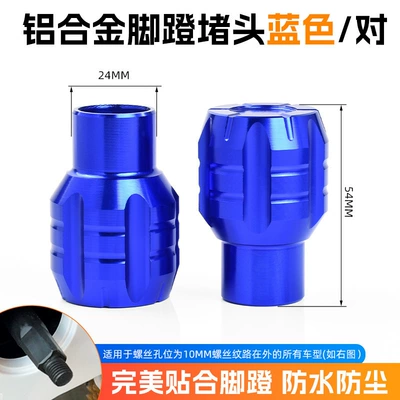 Shaft Plug Foot Pedal — Other Electric Vehicle Accessories - solid-end-caps-blue-1-pair