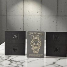 定制商务卡片黑色烫金烫银凹凸纹磨砂哑光质感名片铭牌卡片印刷