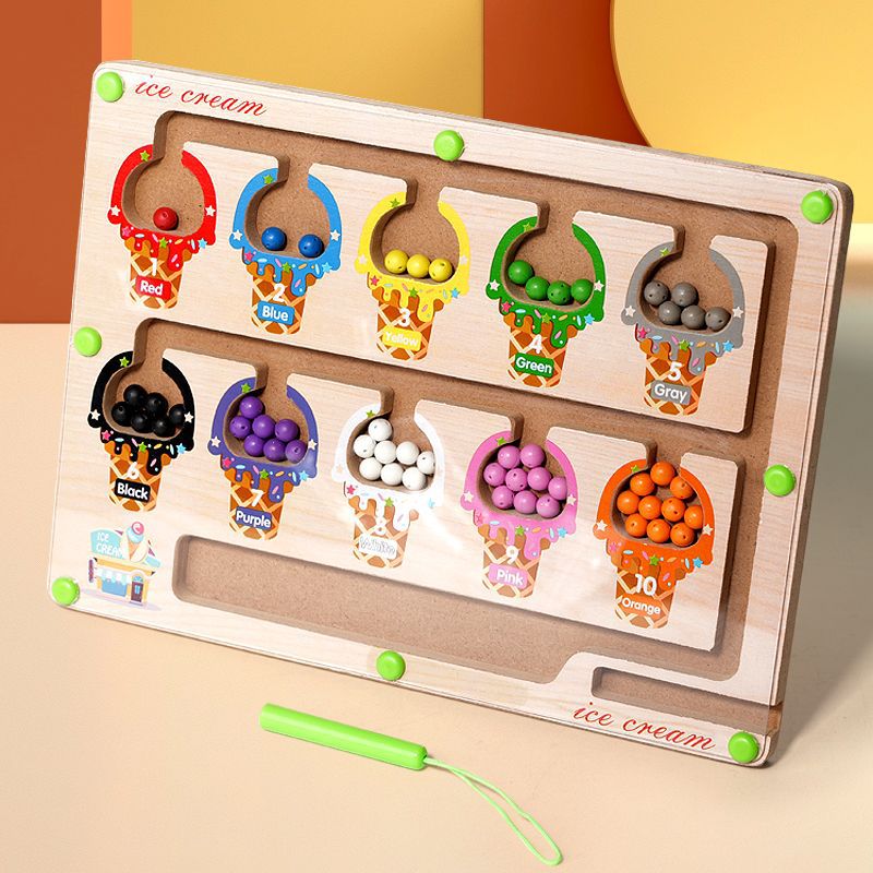 Número magnético paseo laberinto magnético juguetes de color para niños iluminación concentración de pensamiento lógico entrenamiento juego