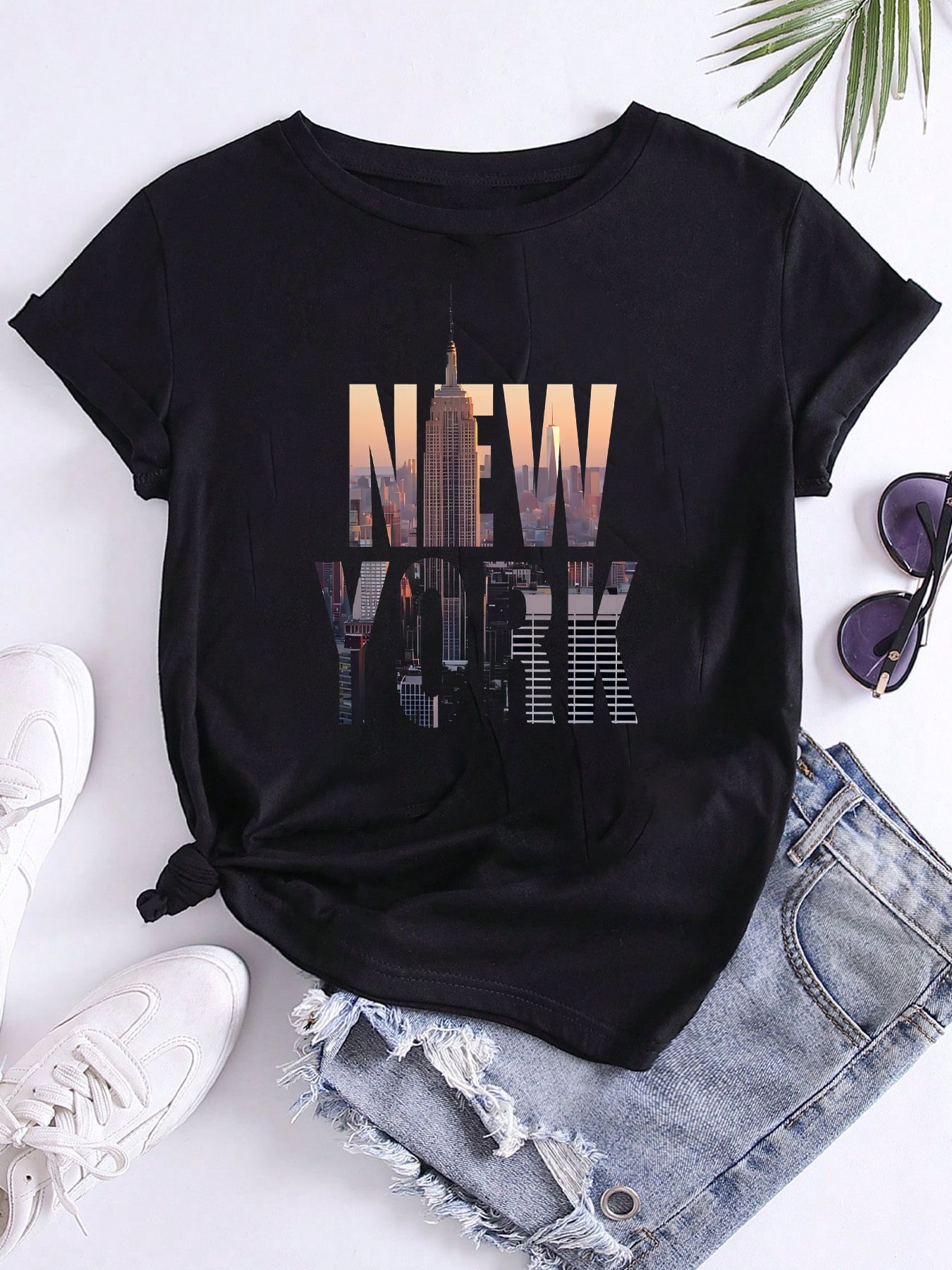 Geometric Pattern Summer Season Wholesale Women's Streetwear Geometric Short Sleeve T-Shirts
