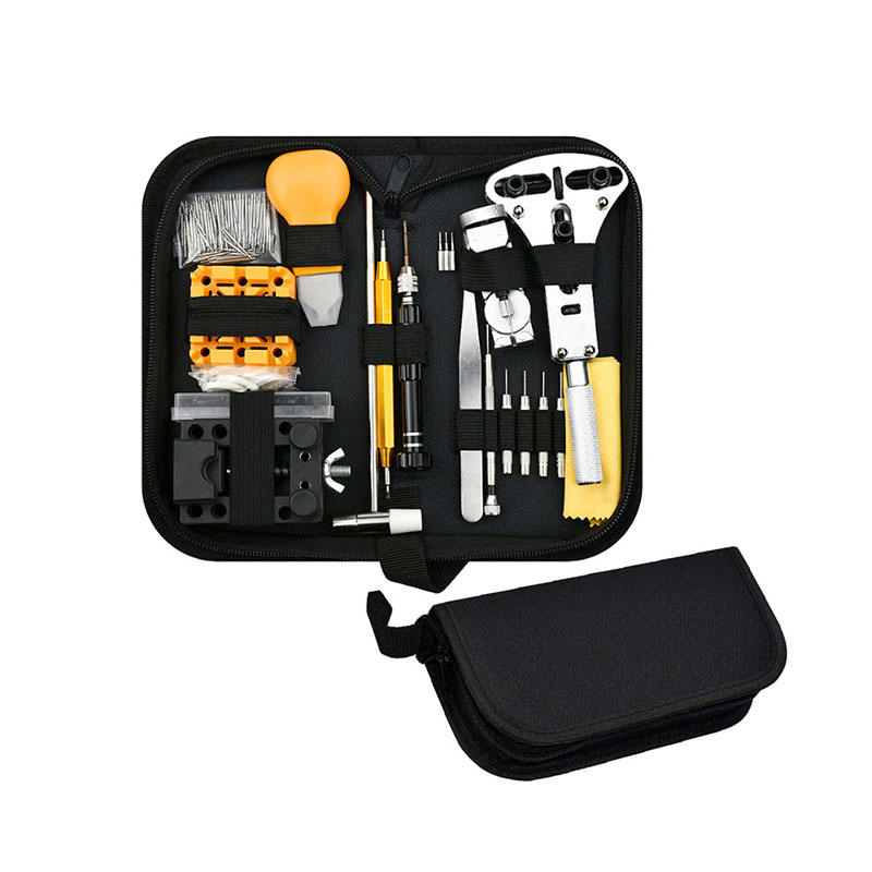 Kit de herramientas de mantenimiento de relojes de comercio exterior, conjunto de herramientas de reloj, tabla de reparación de 155 piezas, conjunto de desmontaje y cambio de batería image 6