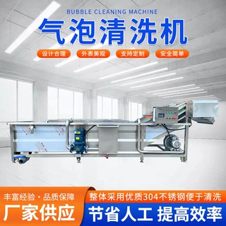 辣椒毛豆洗菜气泡清洗机 对虾气泡清洗机 菜叶翻浪去杂清洗设备