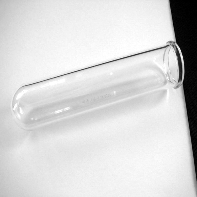 厂家制定翻口圆底玻璃试管卷口管35x150mm 翻口插花灯管悬挂管