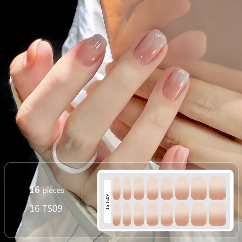 Internet Celebrity's Same Style Gradient Light-Free Gel Manicure Stickers Cross-Border Popular Nail Stickers Nail Polish Film Long-Lasting Waterproof