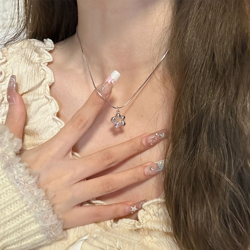 Daily, Date, Tea Party Occasion Artificial Crystal, Alloy Material Elegant Sweet Heart Shape Butterfly Bow Knot Artificial Crystal Alloy Plating Inlay Zircon Women's Pendant Necklace