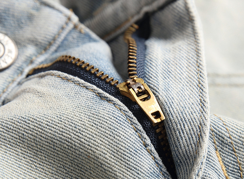 Pantaloncini jeans uomo distressed taglio dritto casual vintage_voghion.com