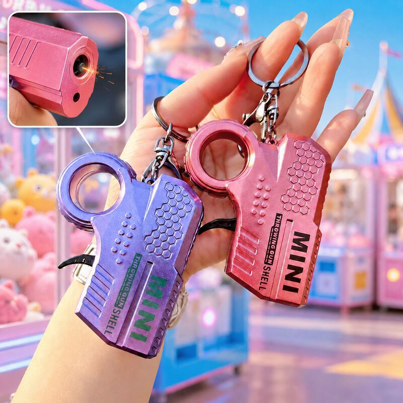 Creative Mini Ring Metal Lighter Keychain Fun Stress-Relief Lighter Toy Gun Bag Pendant Creative Mini Ring Metal Lighter Keychain Fun Stress-Relief Lighter Toy Gun Bag Pendant