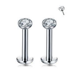 G23 Titanium Insert Bowl Earrings, Bone Anchor Piercing Nose Stud, Needle Lip Stud, Titanium Alloy Jewelry