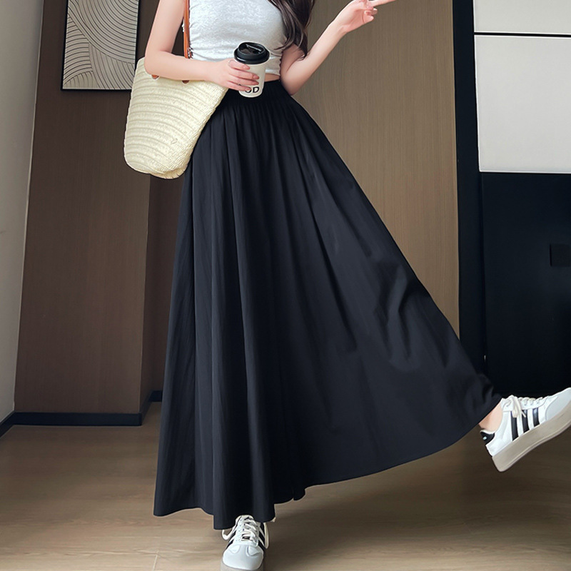 plus size Yamamoto skirt pants 200kg female spring and summer fat MM loose slim casual pants thin ice silk wide leg pants