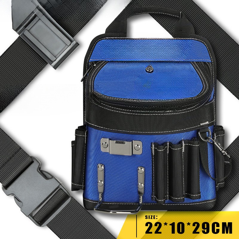 Changshengke kit de herramientas lona multifunción electricista riñonera mantenimiento engrosado hardware bolsa de herramientas bolsa de electricista de madera pequeña