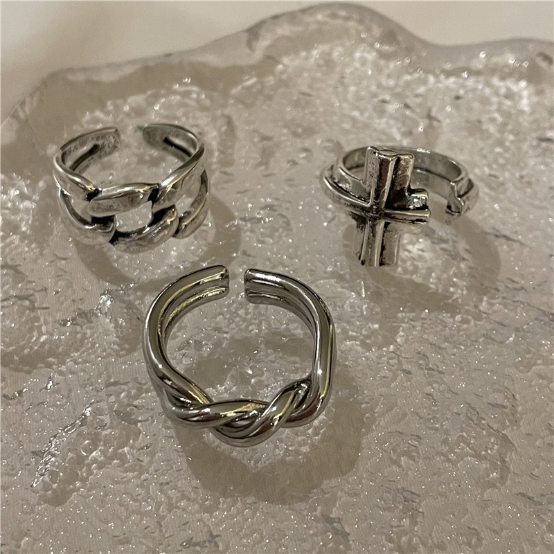 Wholesale Jewelry Simple Cross Winding Opening Ring Nihaojewelry display picture 7