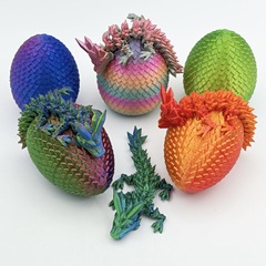 国境を越えた人気の 3D プリントクリスタルドラゴンクリスタルエッグミニドラゴンエッグセット手作り動物モデル子供のおもちゃ