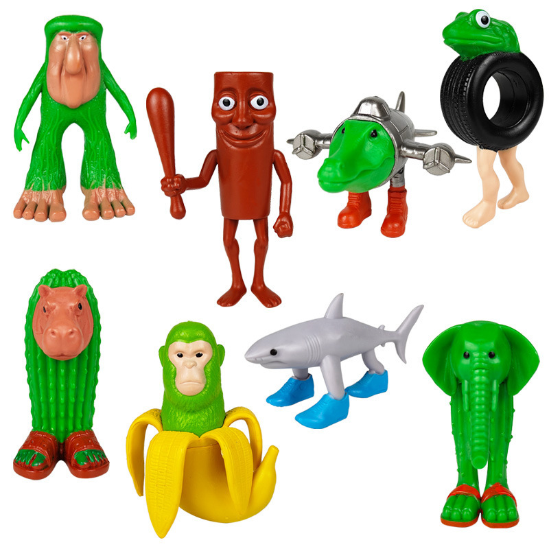Cross-border New Products Foreign AI Shanhaijing Handmade Stick Man Tralala Shoes Shark Doll Model