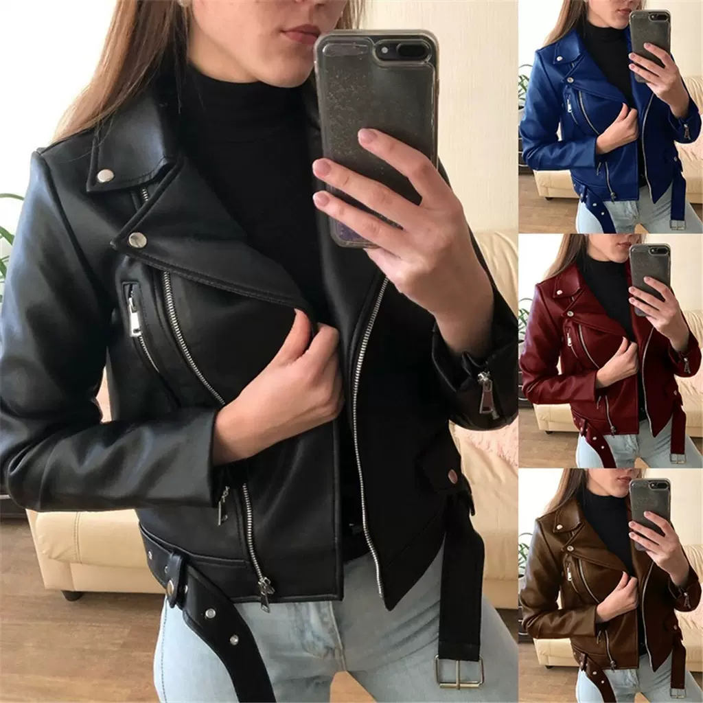 皮衣外套女2023新款上衣秋短款春韩版PU机车服显瘦修身冬装皮夹克