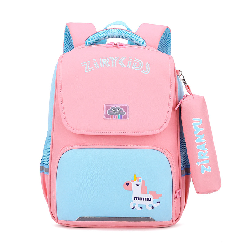 Peces naturales nuevos niños mochila de grado 2-5 escuela primaria niño hembra ligera protección de la columna vertebral transfronteriza modelos calientes pueden ser enviados en nombre