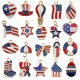 1 Independence Day USA Flag Pendant DIY Earrings Pentagram Cross Flag Alloy Oil Drop Pendant