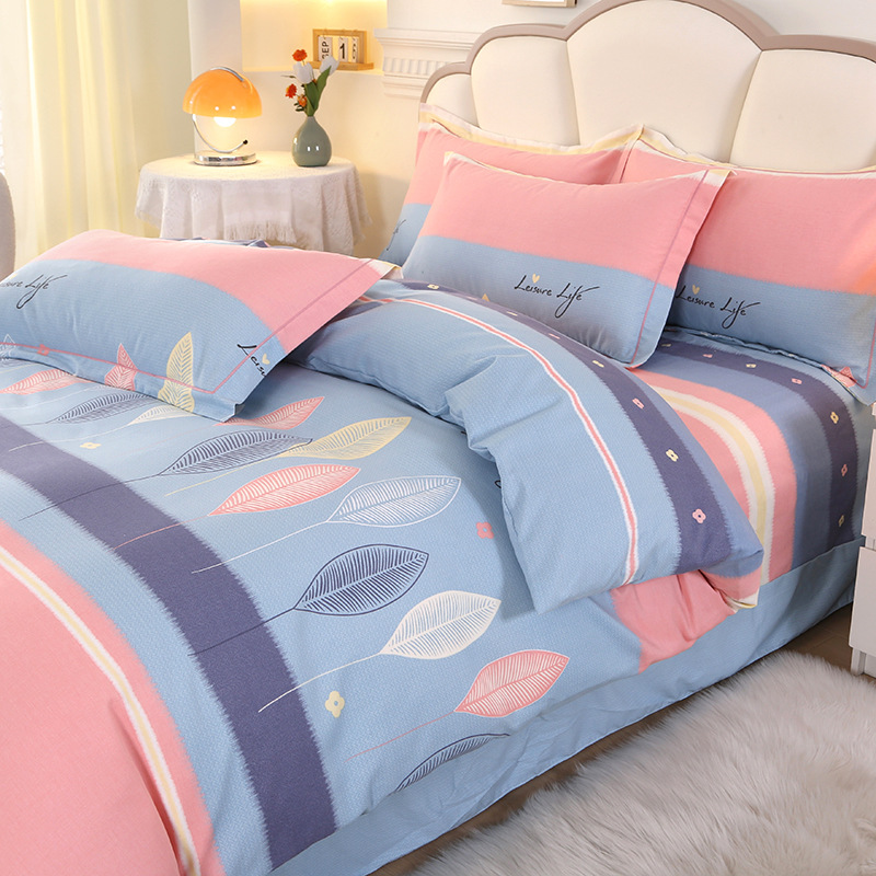 Algodón grueso molido cuatro piezas de sábanas cubiertas de ropa de cama de grado madre y bebé cuatro temporadas de tres piezas de algodón